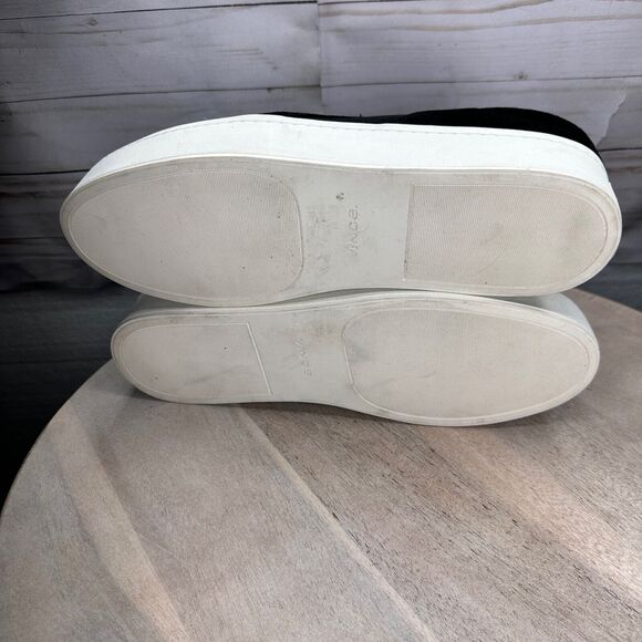 Vince Warren Womens Platform Slip On Sneakers Size 13 Black Casual Shoes - Picture 10 of 12